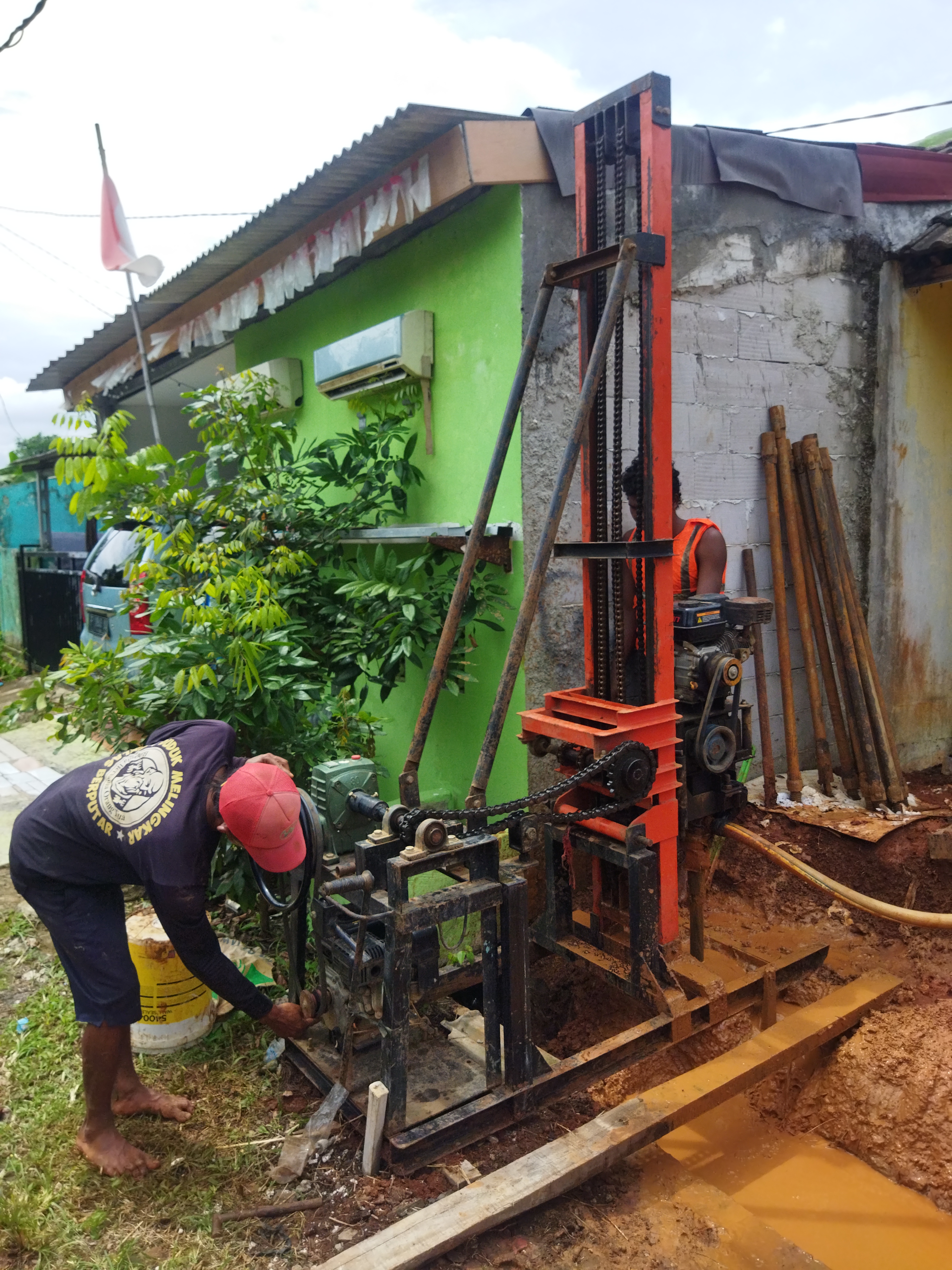 Bor sumur di kp. Cikarawang, ciampea, Bogor